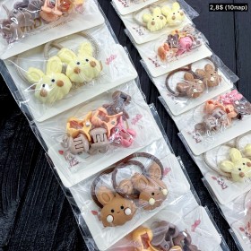 Дитячі набори 0044 «резиночки+крабики» (ціна за 10уп.)